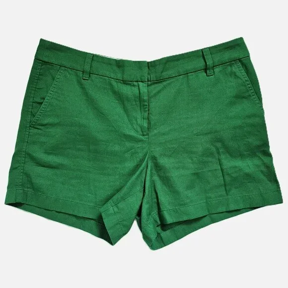 J. Crew 5 Inch Green Cotton Short Size 12 NWOT - Picture 1 of 7